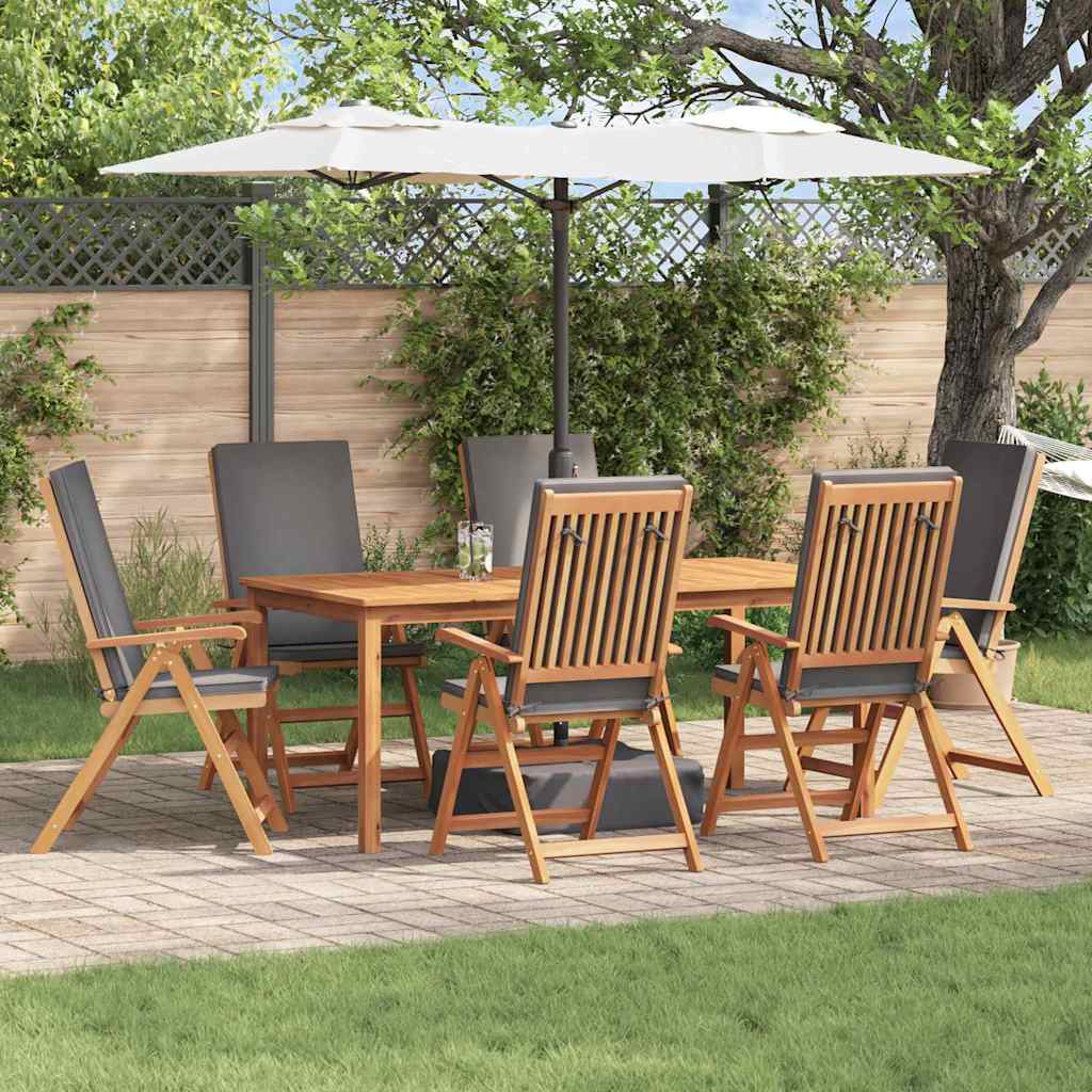 Garden Chair 6 pcs Brown 57 x 71.5 x 104cm Solid Teak wood
